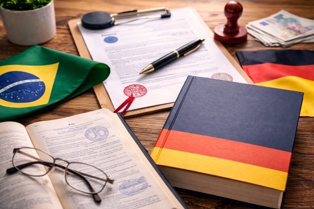 Tradução juramentada português alemão para documentos oficiais na Alemanha